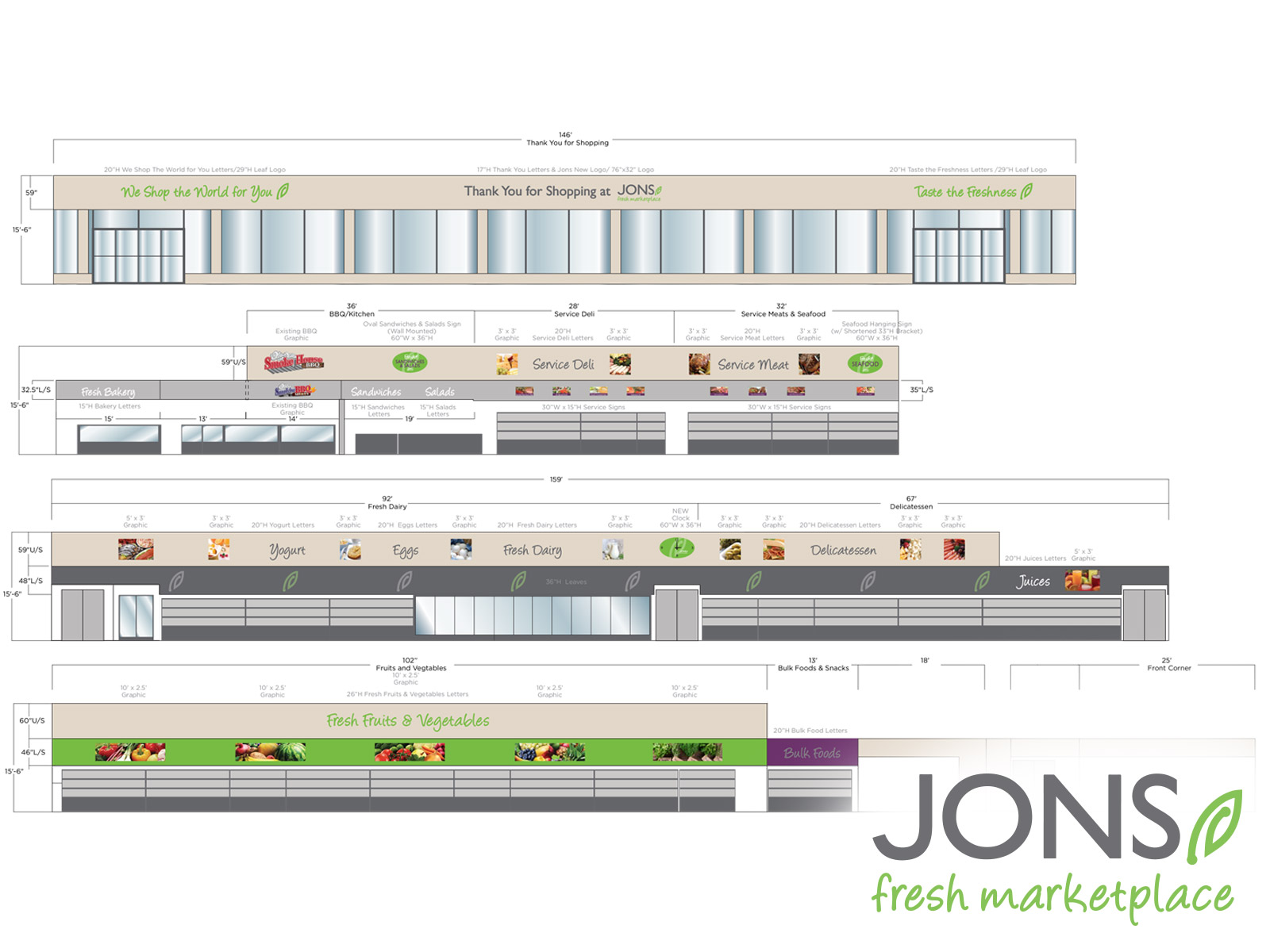 Jons Fresh Marketplace Photo - Spec Drawings and Elevation